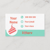 Einfache, kreative Bäckerei auf zwei Seiten Visitenkarte (Rückseite)