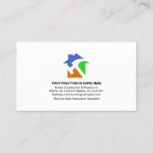 Einfache, kreative Handyman-Tools auf dem Dach Visitenkarte (Rückseite)