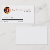 Einfache Kreise & Halbmond - Circle Logo Visitenkarte (Vorne/Hinten)