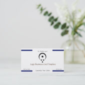 Einfache Kreise im Black Circle Logo Visitenkarte (Stehend Vorderseite)