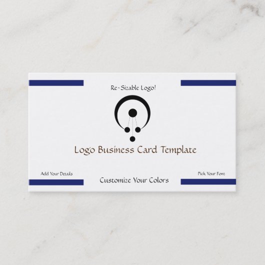 Einfache Kreise im Black Circle Logo Visitenkarte (Vorderseite)