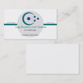 Einfache Kreise und Crescent - Circle-Logo Visitenkarte (Vorne/Hinten)