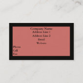 Einfache Kreise Visitenkarte, hellrosa Visitenkarte (Rückseite)