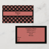 Einfache Kreise Visitenkarte, hellrosa Visitenkarte (Vorne/Hinten)