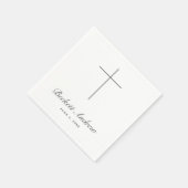 Einfache Kreuz-Schrift-Taufe Serviette (Ecke)