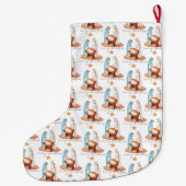 Einfache Krippe Drehbuch Frohe Weihnachten Großer Weihnachtsstrumpf (Rückseite)