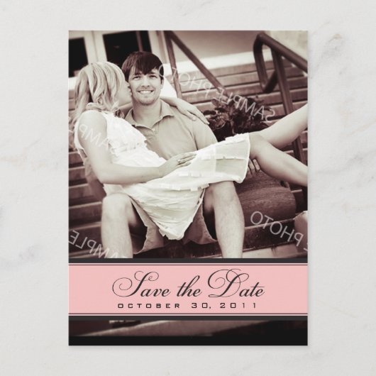 Einfache Kronleuchter Save the Date Foto Postkarte (Vorderseite)