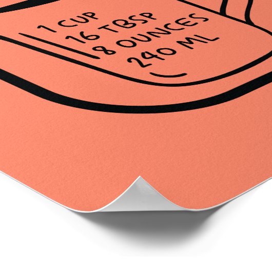 Einfache Küchenumrechnungstabelle Poster (Ecke)