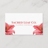 Einfache, kühne, lebendige, lebendige rote Lily Wh Visitenkarte (Vorderseite)