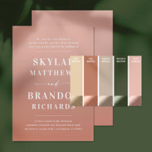 Einfache kühne Namen Clay & Blush Ombre-Hochzeit