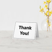 Einfache, kühne, Single-Line-Grenze "Danke!" Karte (Gelbe Blume)