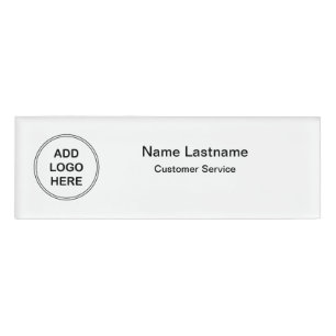 Einfache Kundendienst-Logo-Schablone Namenschild