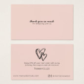 Einfache Kundenermäßigung für moderne Herzkinder (Vorne & Hinten)