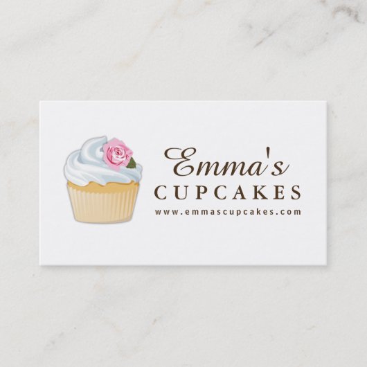 Einfache kundengerechte Kuchen-Visitenkarte Visitenkarte (Vorderseite)