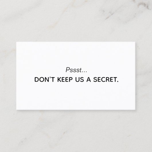 Einfache Kundenkarte Empfehlungskarte (Vorderseite)