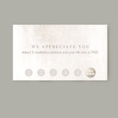 Einfache Kundenloyalty 6 Punch Weißer Marmor Treuekarte