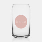 Einfache, kundenspezifische Slim-Typografie Pink Dosenglas (Vorderseite)