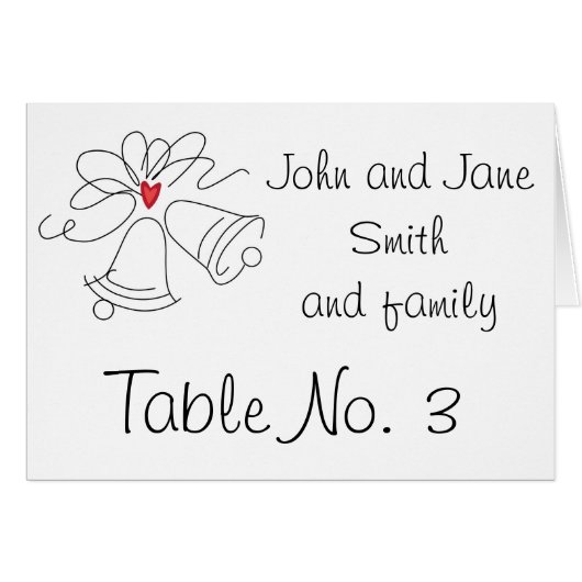 Einfache kundenspezifische Tischnummerkarten der (Vorderseite (Horizontal))