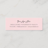 Einfache Kundenvergünstigung Rosa mit Herz Treuekarte (Rückseite)