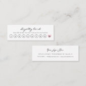 Einfache Kundenvergütung Schwarz/Weiß mit Herz Treuekarte (Vorne/Hinten)