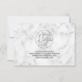 Einfache Kundin aus weißem Marmor Vielen Dank Dankeskarte (Rückseite)