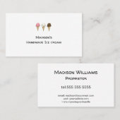 Einfache Kunsthandwerkscreme Visitenkarte (Vorne/Hinten)