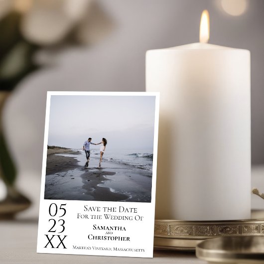 Einfache künstlerische Hochzeit Modernes Minimalis Save The Date