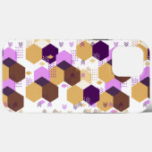 Einfache künstlerische lila und goldene geometrisc Case-Mate iPhone hülle (Rückseite (Horizontal))