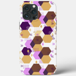 Einfache künstlerische lila und goldene geometrisc Case-Mate iPhone hülle