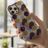 Einfache künstlerische lila und goldene geometrisc Case-Mate iPhone hülle