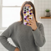 Einfache künstlerische lila und goldene geometrisc Case-Mate iPhone hülle