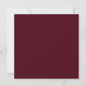 Einfache Künstlerische Minimal Foto Burgundy Weddi Save The Date (Rückseite)