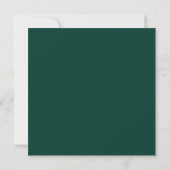 Einfache Künstlerische Minimal-Foto Emerald Green Save The Date (Rückseite)