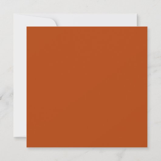 Einfache Künstlerische Minimal Foto Rost Orange Ho Save The Date (Rückseite)