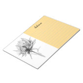 Einfache künstlerische Sonnenblume Zeichne in Schw Notizblock (angewinkelt)