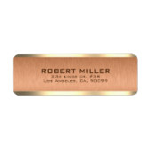 Einfache Kupferbraun-Metallic-Textur Gold-Grenze (Vorne)