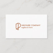 Einfache Kupferbraun modern weiß Beruflich Visitenkarte (Vorderseite)