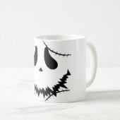 Einfache Kürbisgesicht Halloween-Jack-o-Laternen Kaffeetasse (VorderseiteRechts)