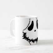 Einfache Kürbisgesicht Halloween-Jack-o-Laternen Kaffeetasse (Vorderseite Links)