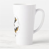 Einfache Kürbisgesicht Halloween-Jack-o-Laternen Milchtasse (Rechts)