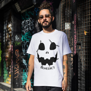 Einfache Kürbisgesicht Halloween Jack-o-Laternen N T-Shirt