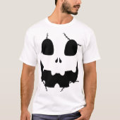 Einfache Kürbisgesicht Halloween-Jack-o-Laternen T-Shirt (Vorderseite)