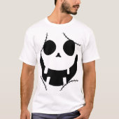 Einfache Kürbisgesicht Halloween-Jack-o-Laternen T-Shirt (Vorderseite)