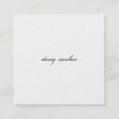 Einfache kursive quadratische Visitenkarte (Vorderseite)