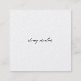 Einfache kursive quadratische Visitenkarte