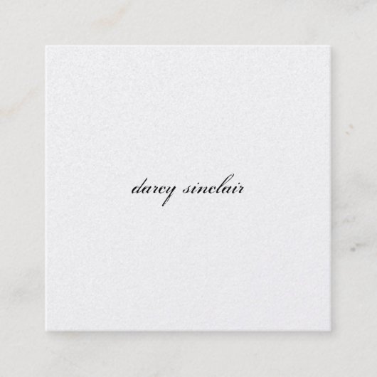Einfache kursive quadratische Visitenkarte (Vorderseite)