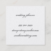 Einfache kursive quadratische Visitenkarte (Rückseite)