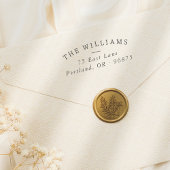 Einfache Kurven Familienname und Rücksendeadresse Gummistempel