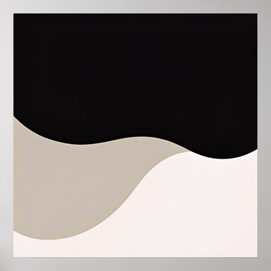 Einfache Kurven Linie Kunst - Minimalistischer Pfe Poster (Vorne)