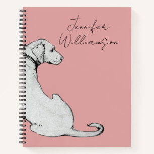 Einfache Labrador Hunde Kunst Notizblock
